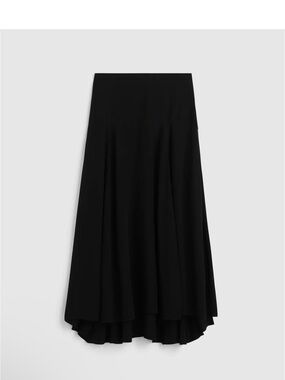 Madewell Black Circle Midi Skirt in Crepe de Chine NW436 Brand New 6